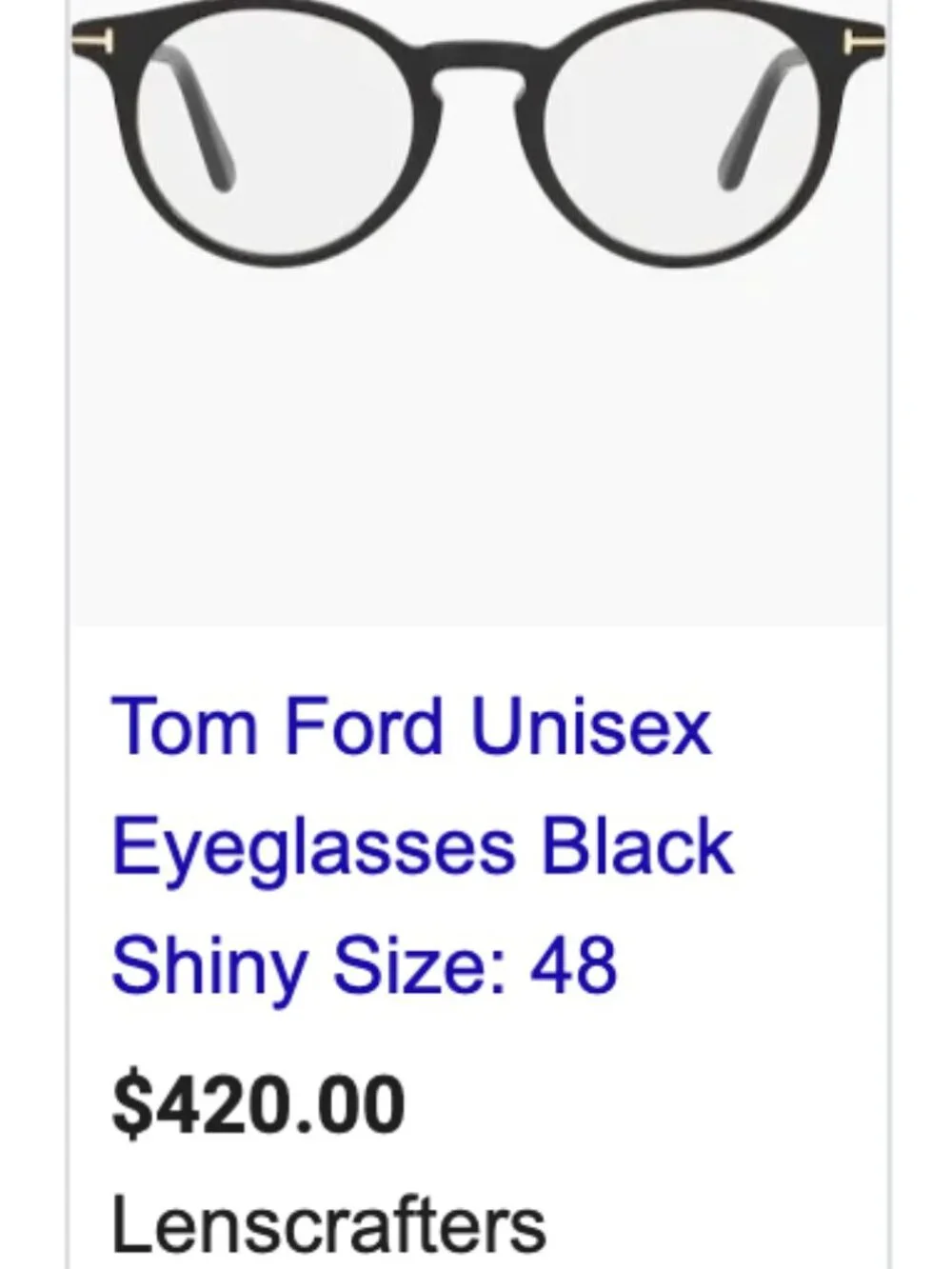 Tom Ford TF-5422 Eyeglasses Designer Round Eye Wear Glasses Frames Black Silver